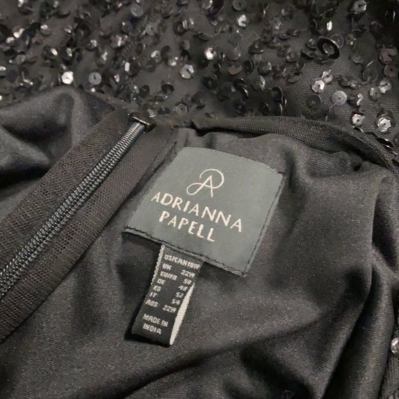 Adrianna Papell black scoop back long sleeve dress - Picture 4 of 5